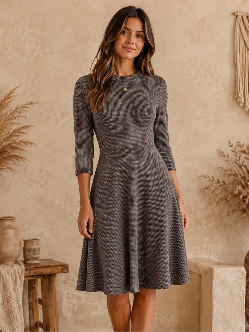 Bohme Fall Woven Fit Flare Dress